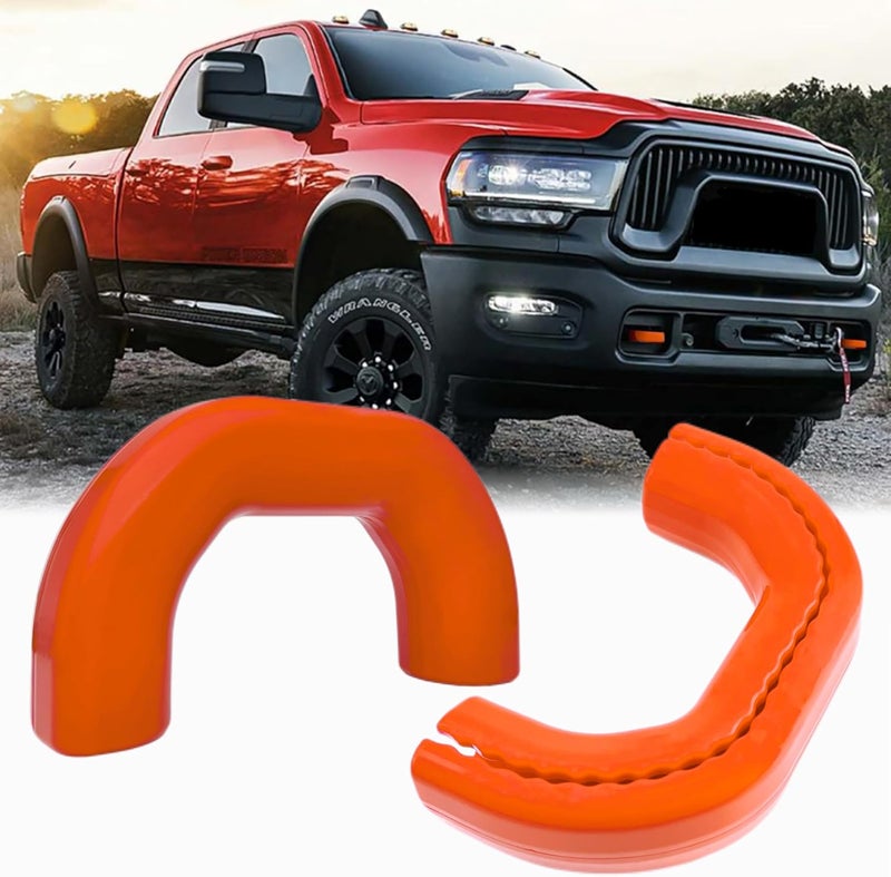 Yinnianets Custom Tow Hook Covers Fits for 2019-2025 RAM 2500/3500,Tow Hitch Cover Car Tow Hooks Compatible with Dodge RAM 2500 and RAM 3500 Accessories 2019-2025 (Orange) - Image 1